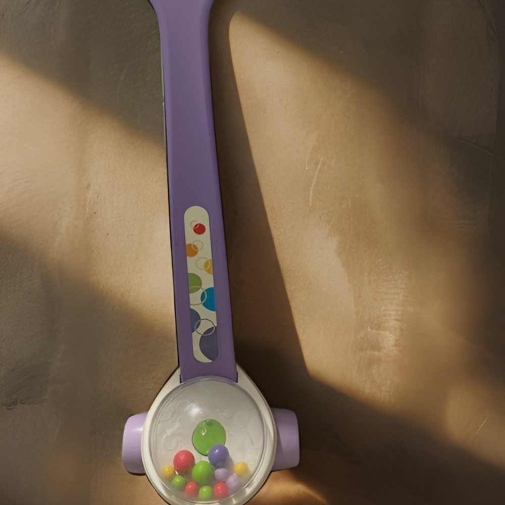 Fisher Price Popper Push Toy Purple Green